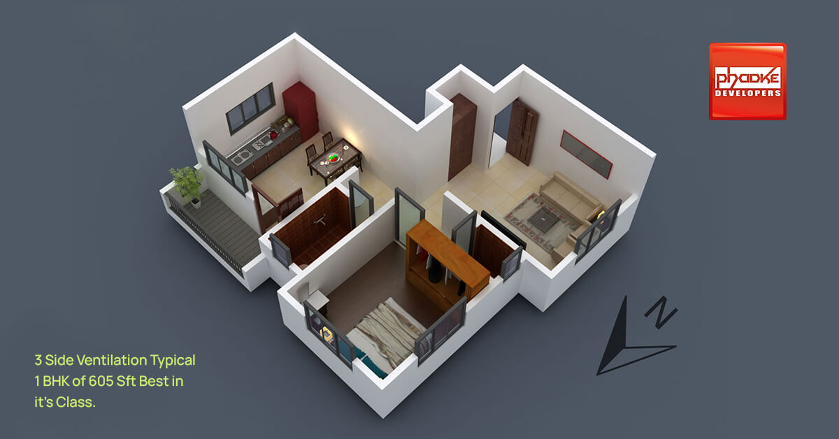 Tathastu 1 BHK Floor Plan